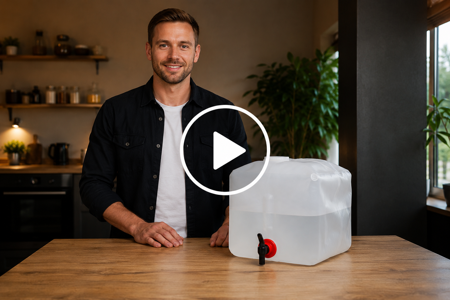 Guidevideo til 15 liters vanddunk