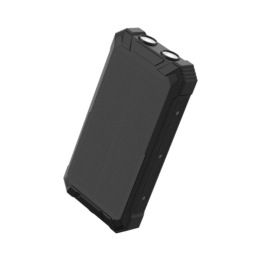 Powerbank med solcelle opladning